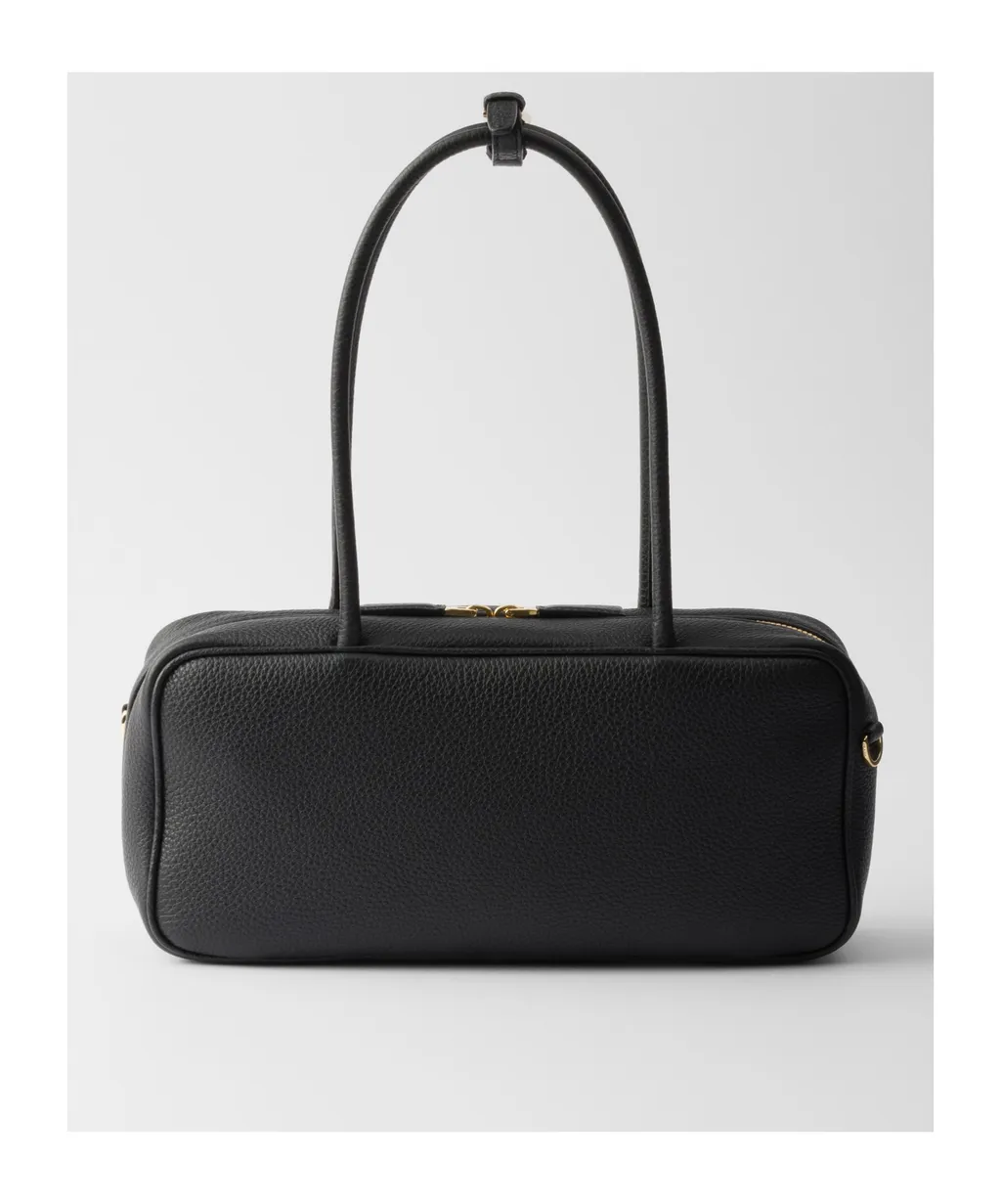 Triangle-Logo Zipped Shoulder Bag