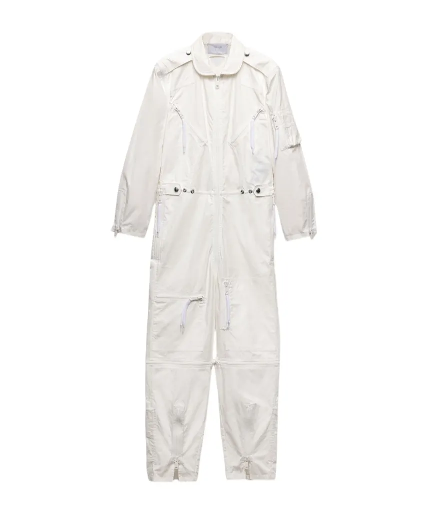 Long-Sleeved Zipped Jumpsuit