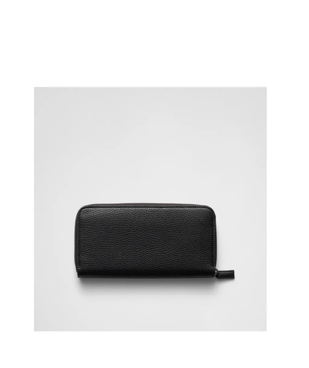 Logo Plaque Zip-Around Wallet