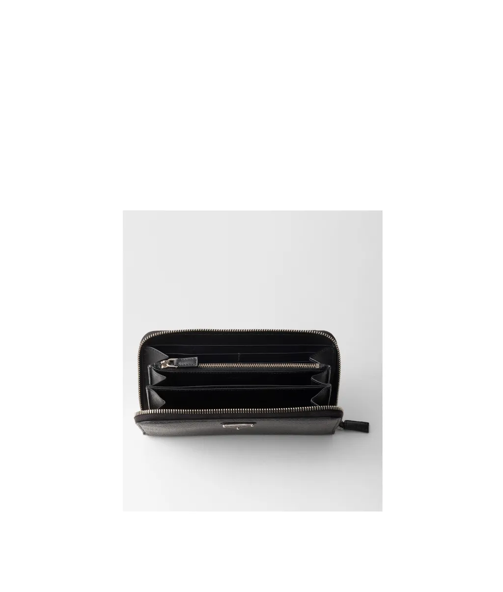 Logo Plaque Zip-Around Wallet