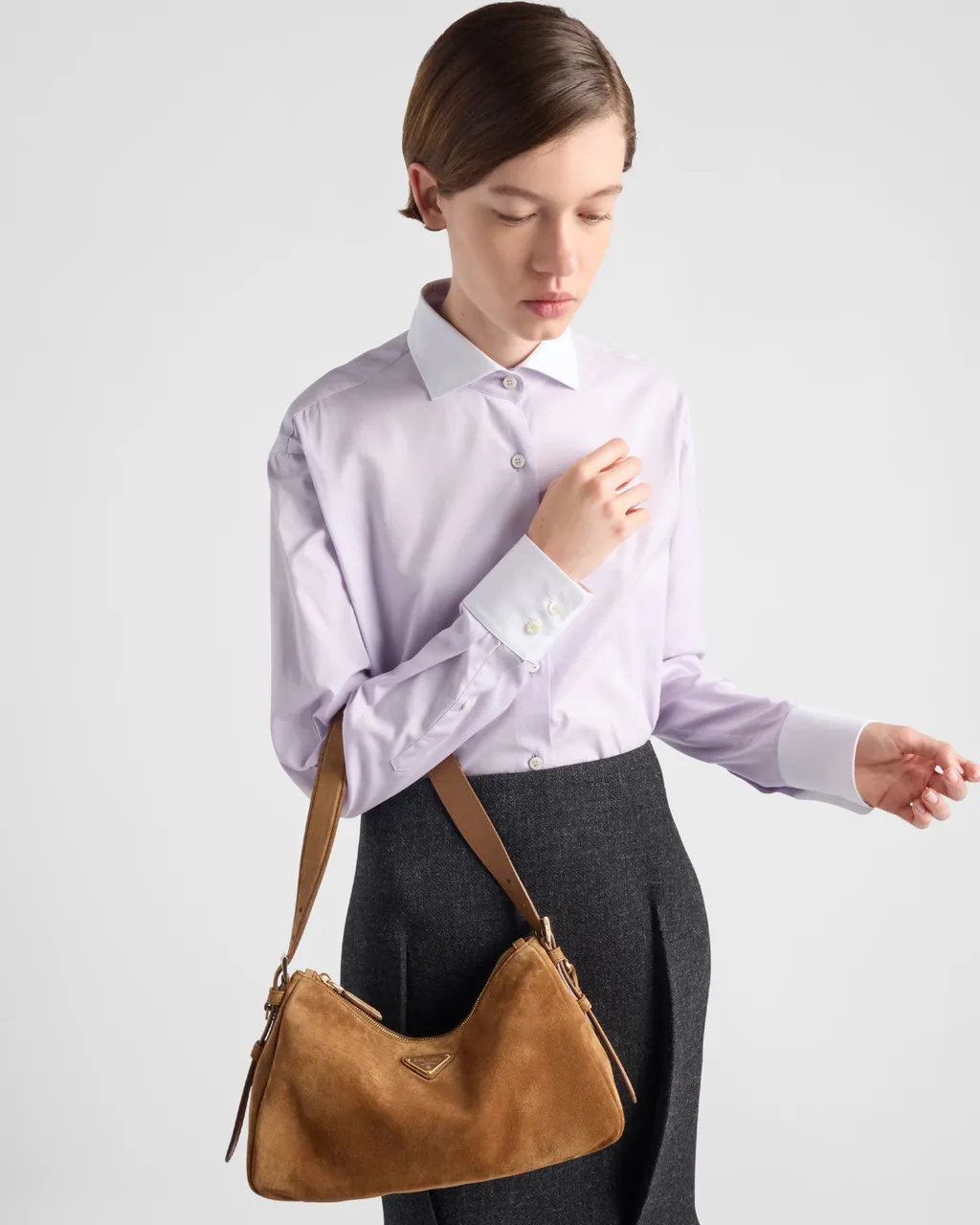 AimÉE Medium Suede Shoulder Bag