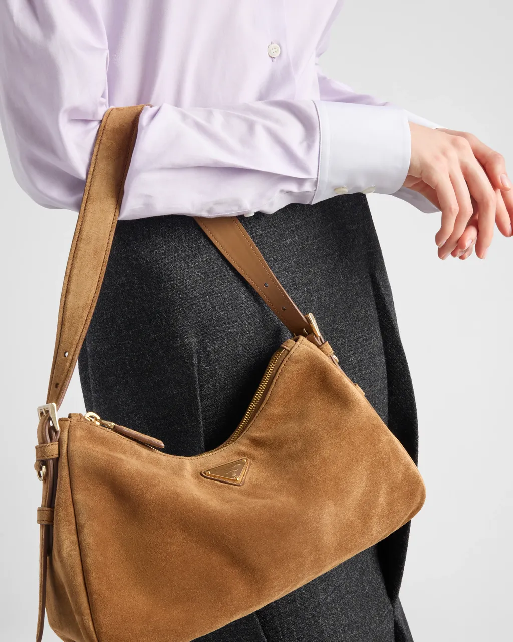 AimÉE Medium Suede Shoulder Bag