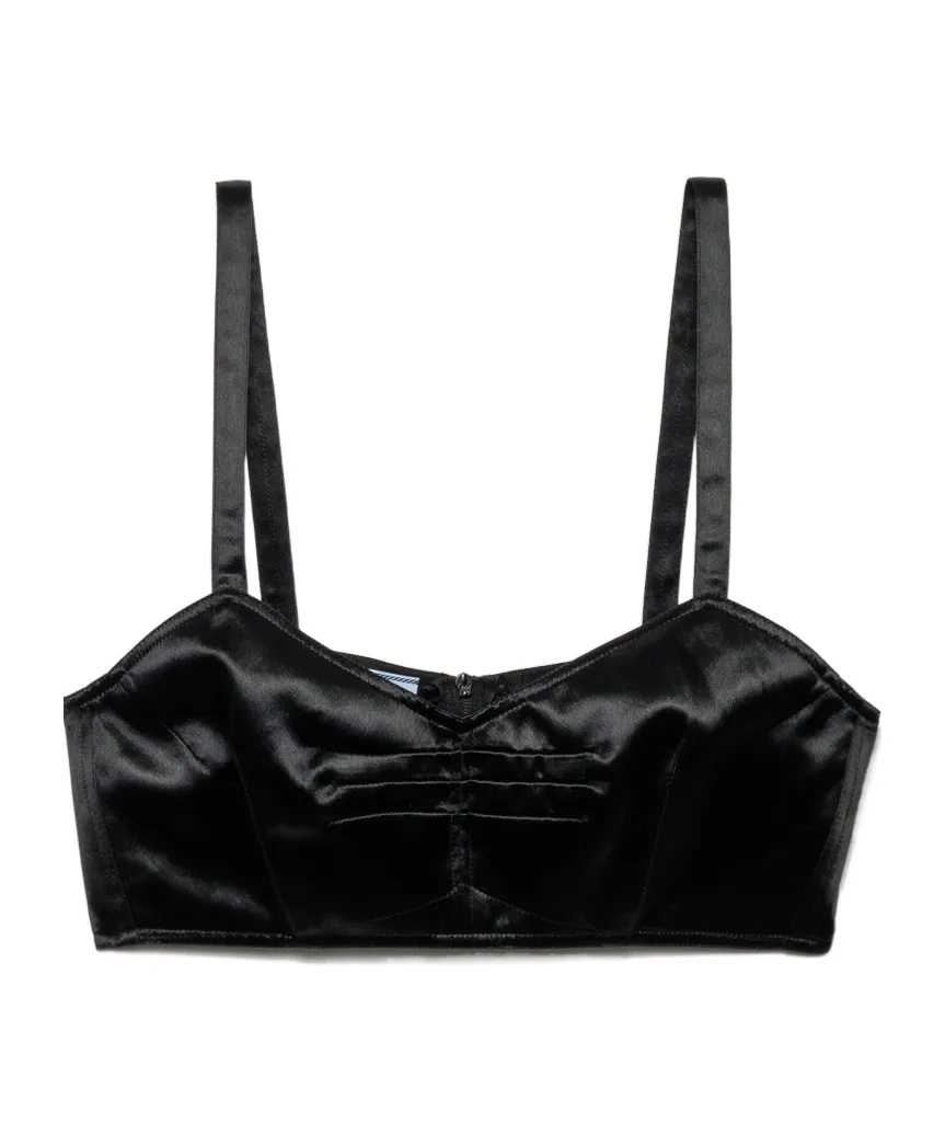 Satin Cropped Bra Top