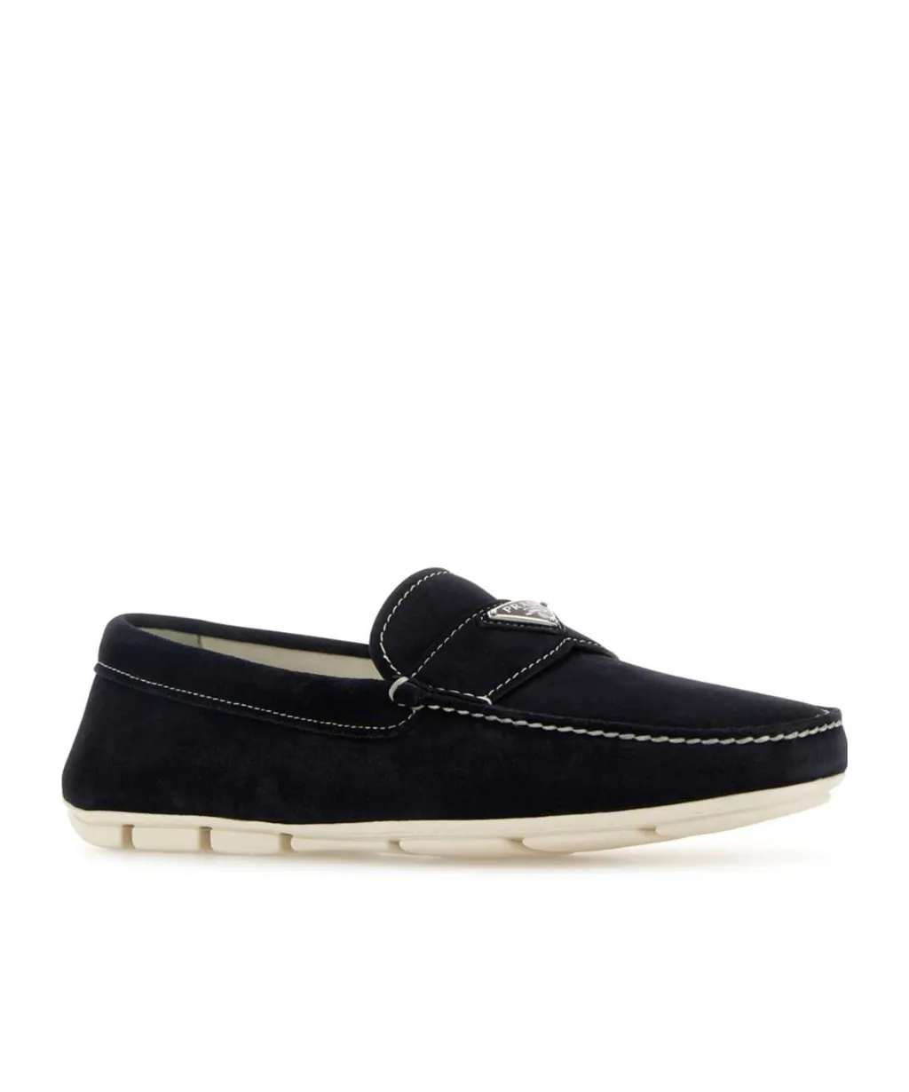 Triangle-Logo Slip-On Loafers
