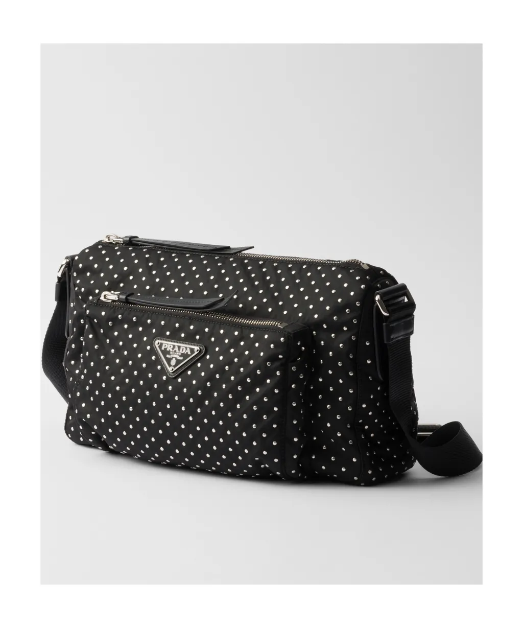 Re-Nylon Bag With Studs