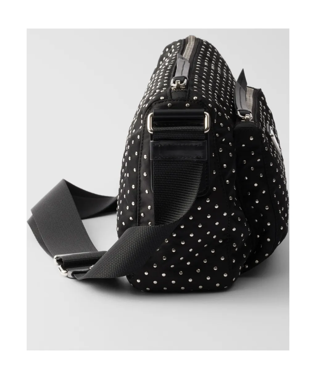 Re-Nylon Bag With Studs