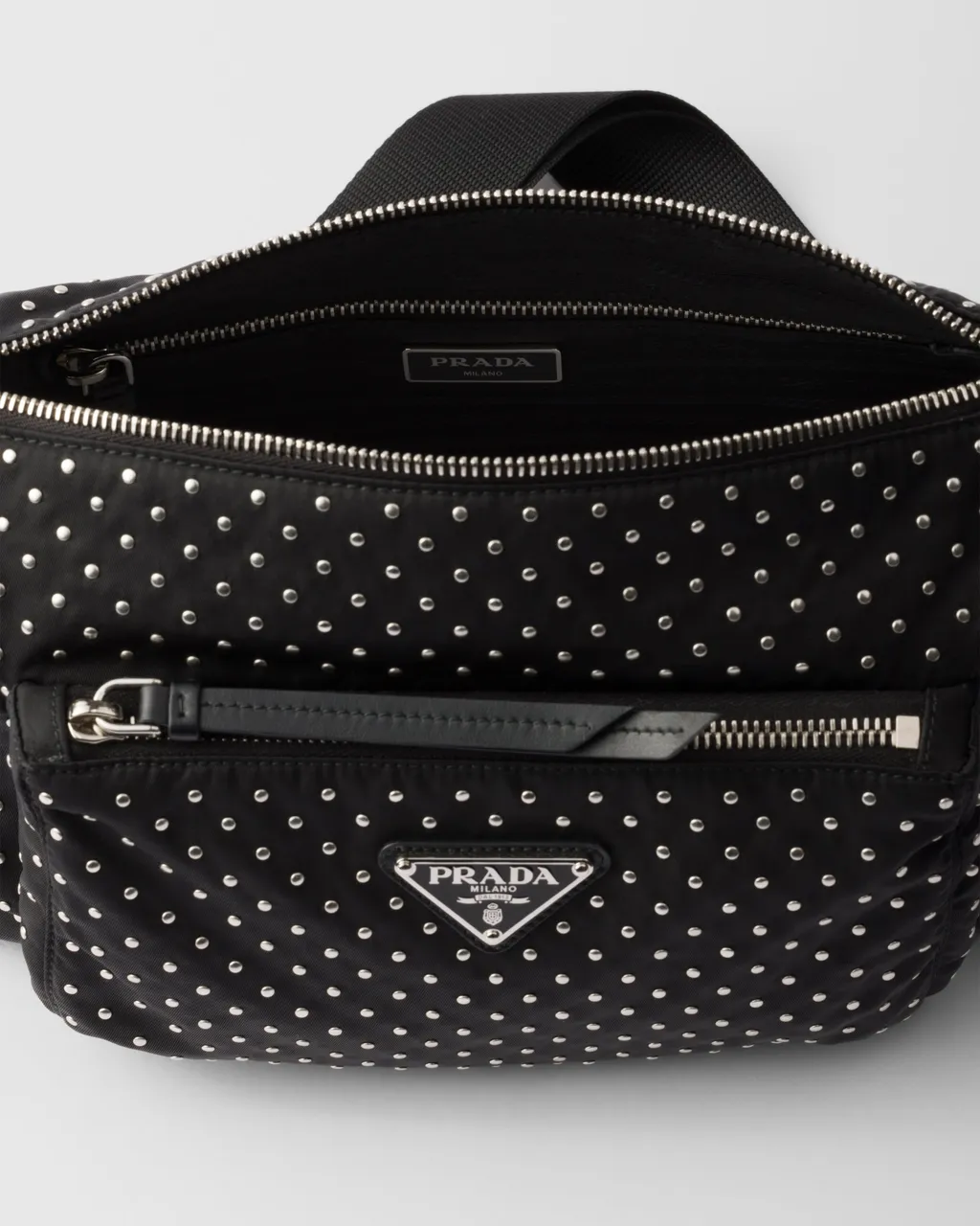 Re-Nylon Bag With Studs