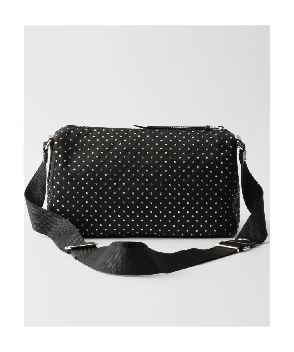 Re-Nylon Bag With Studs