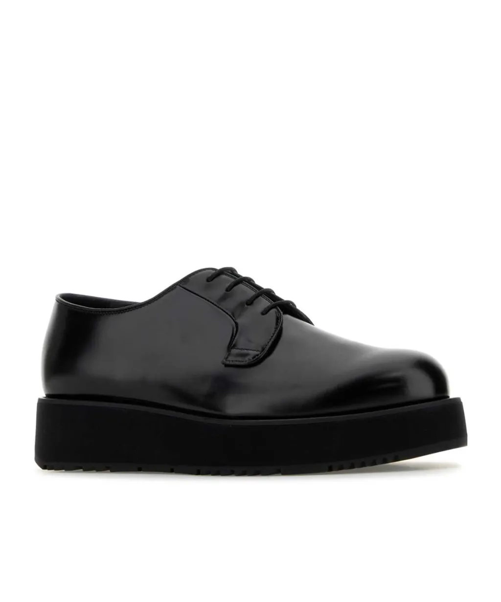 Brushed-Leather Derby Shoes