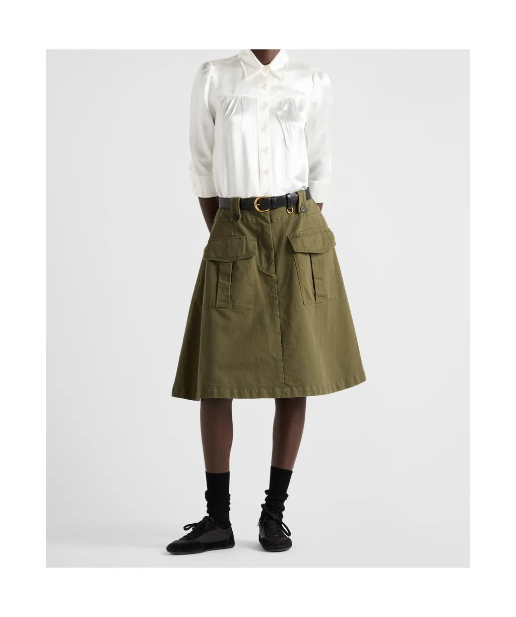 Flared Midi Skirt