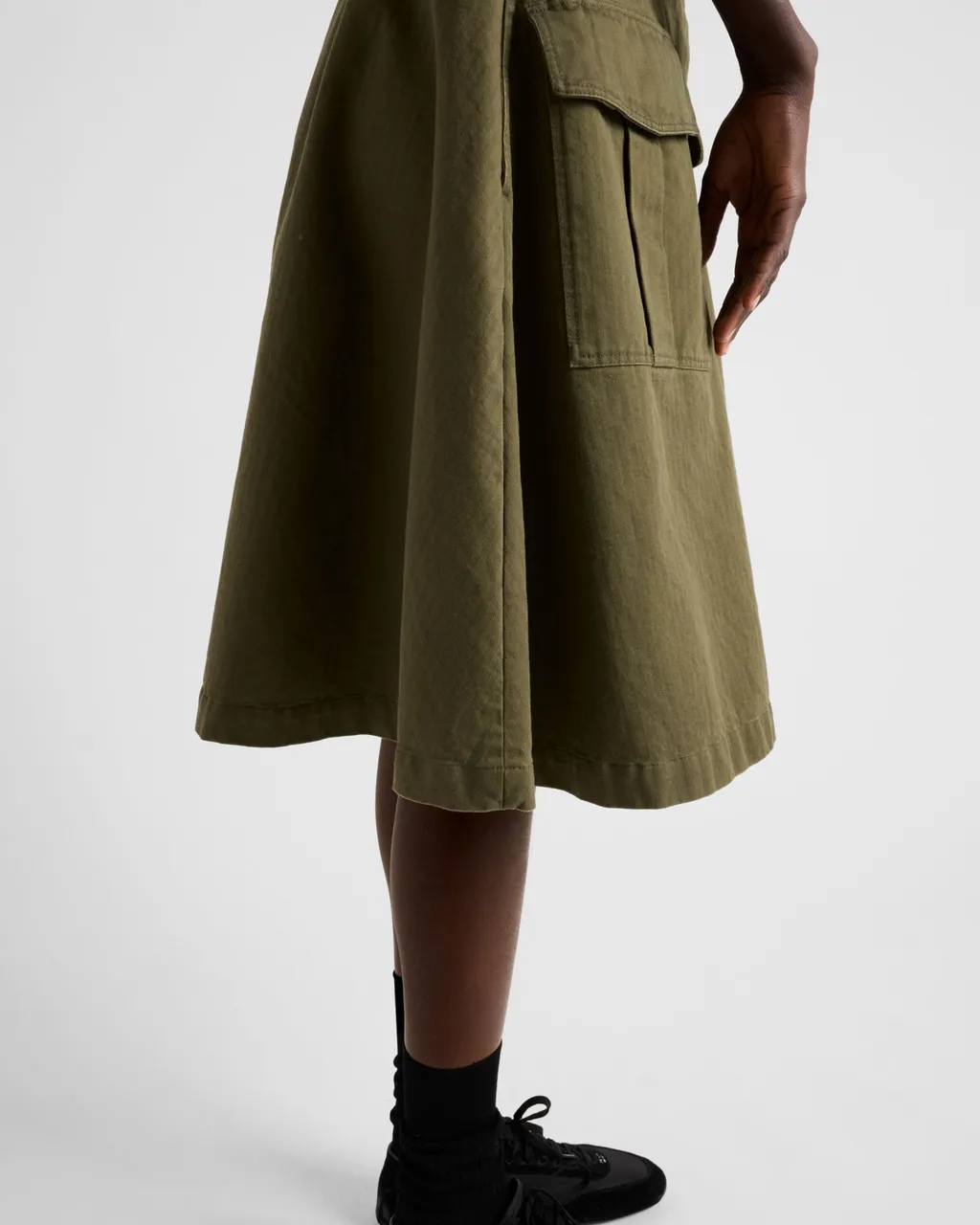 Flared Midi Skirt