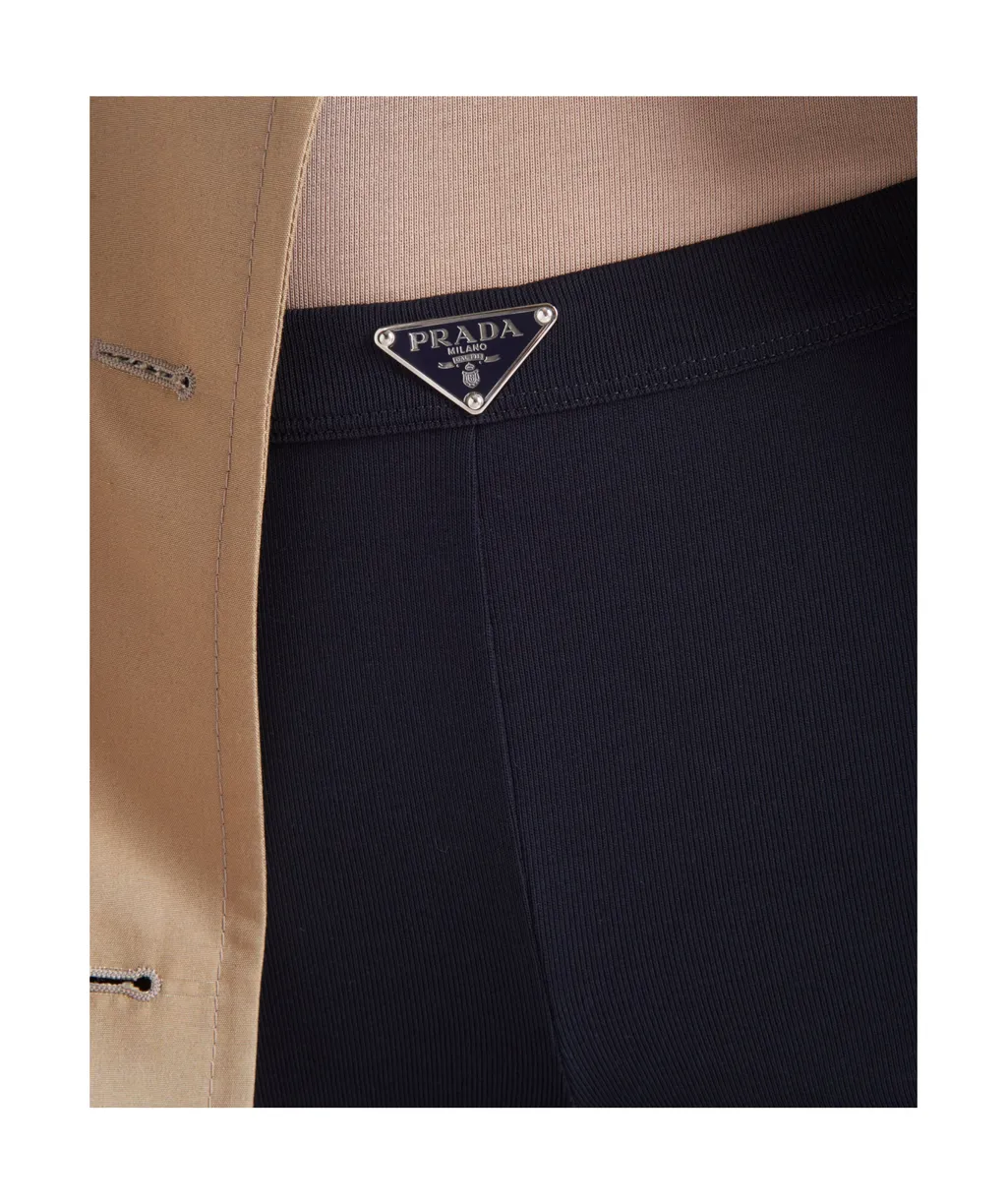 Ribbed Knit Cotton Pants