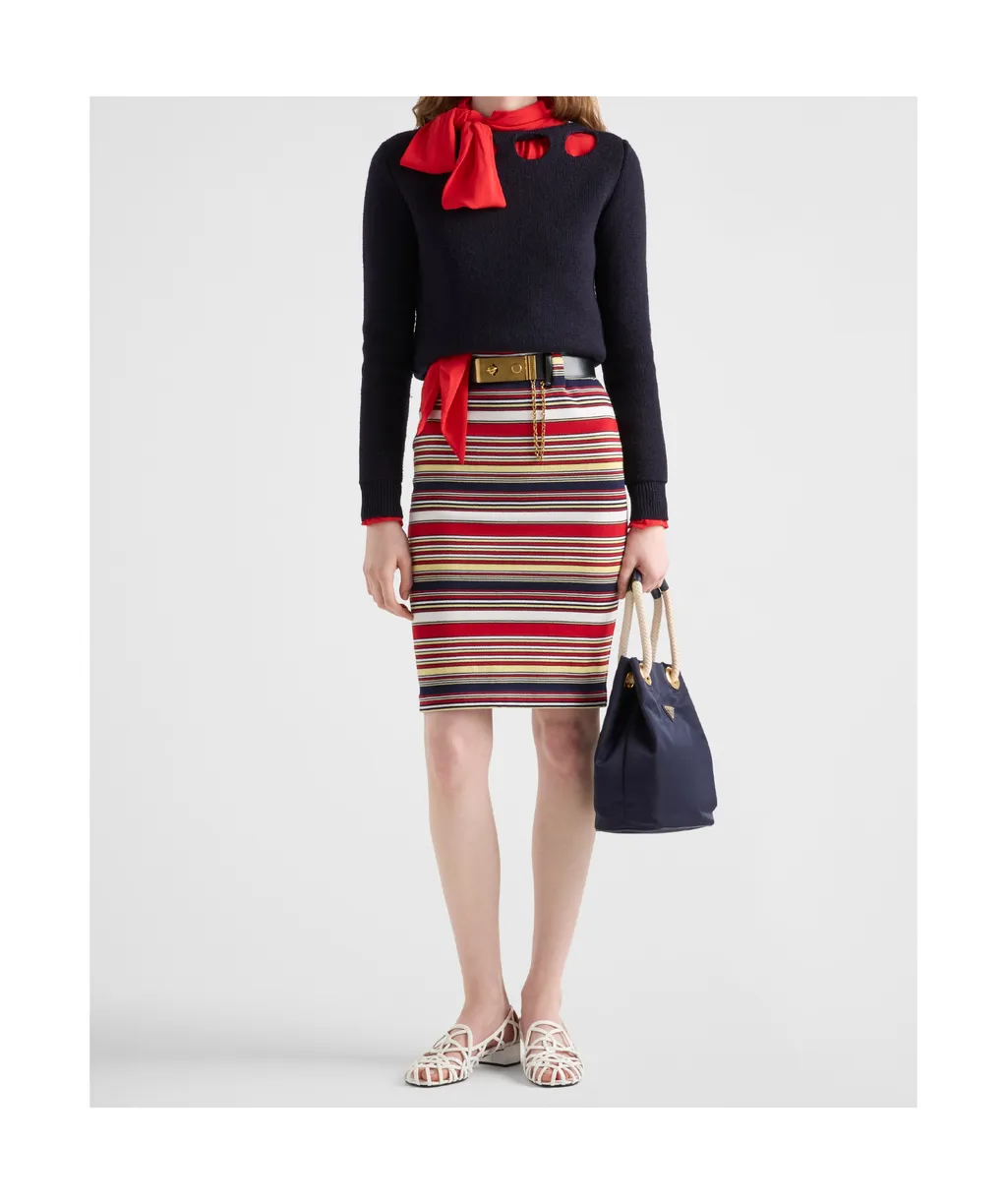 Striped Pencil Skirt