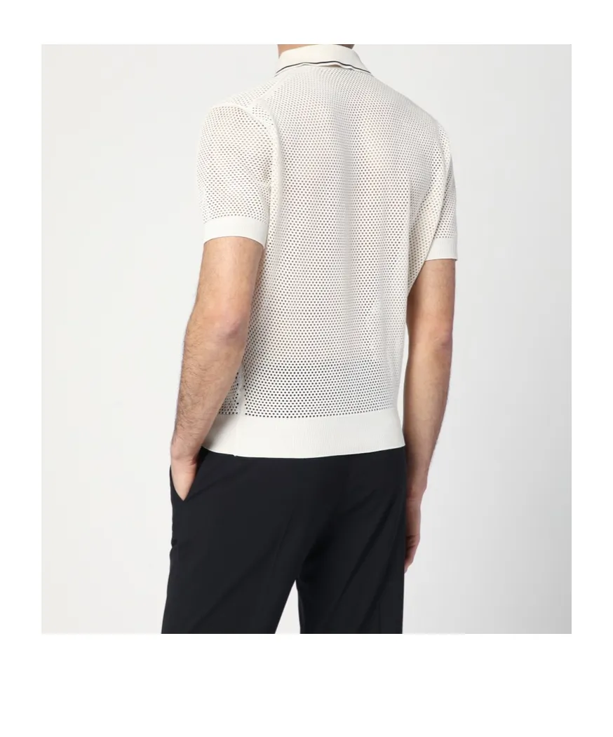 Silk And Cotton Polo Shirt