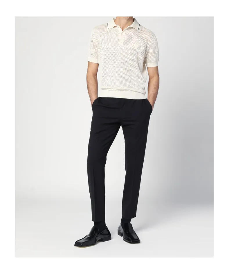Silk And Cotton Polo Shirt