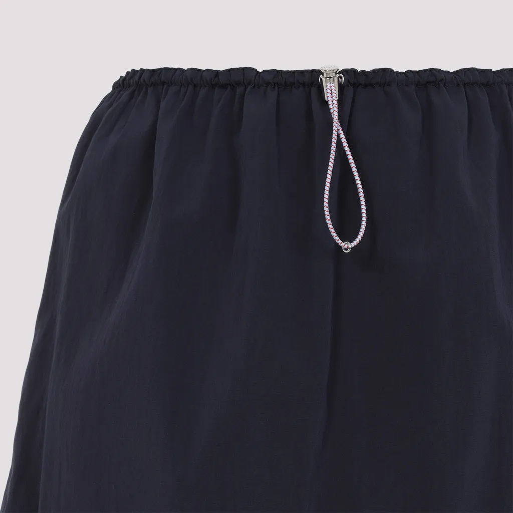 Drawstring A-Line Skirt