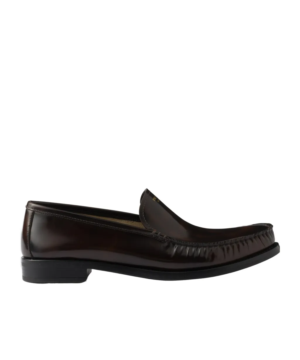 Logo-Debossed Ruched Loafers