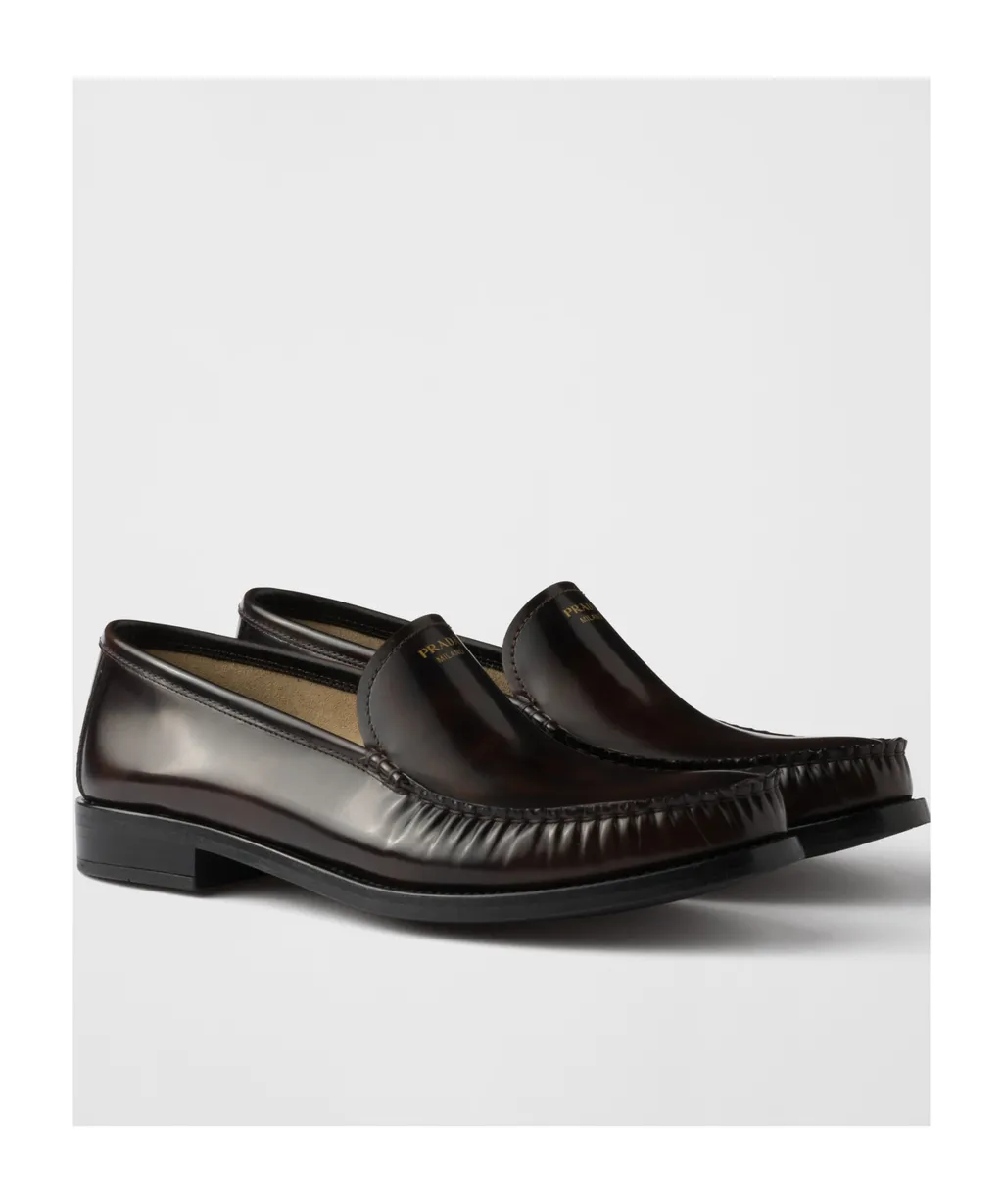 Logo-Debossed Ruched Loafers