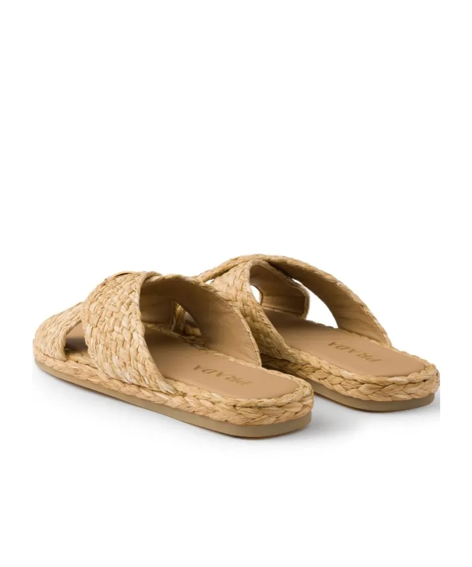 Triangle-Logo Slip-On Sandals