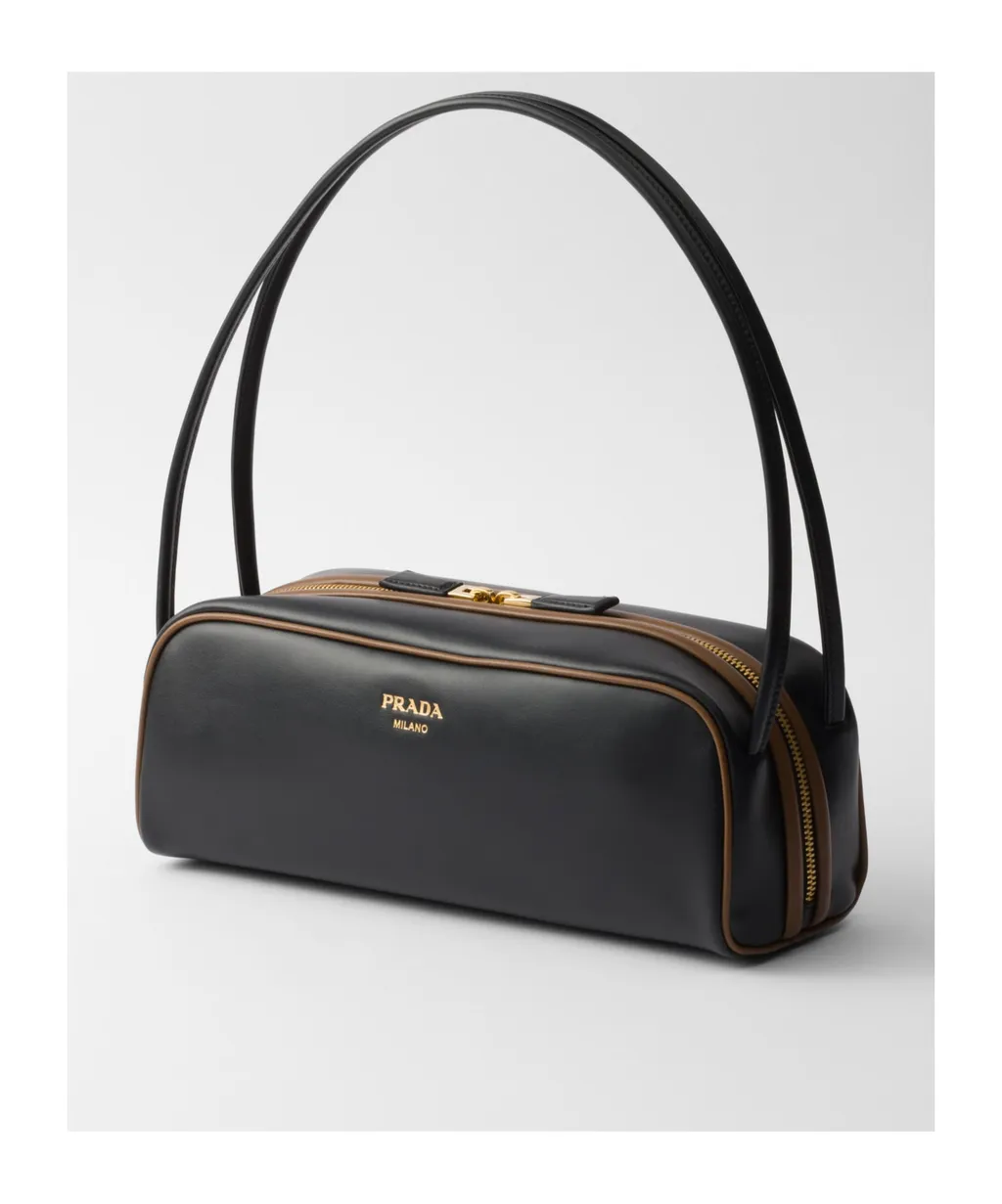 Logo-Printed Zipped Shoulder Bag