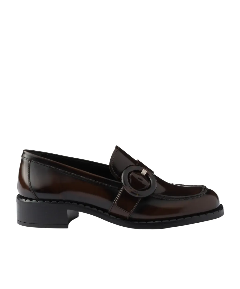Logo-Engraved Buckle Loafers