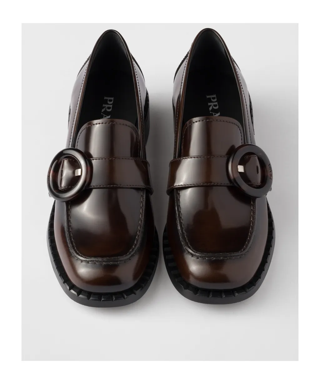 Logo-Engraved Buckle Loafers