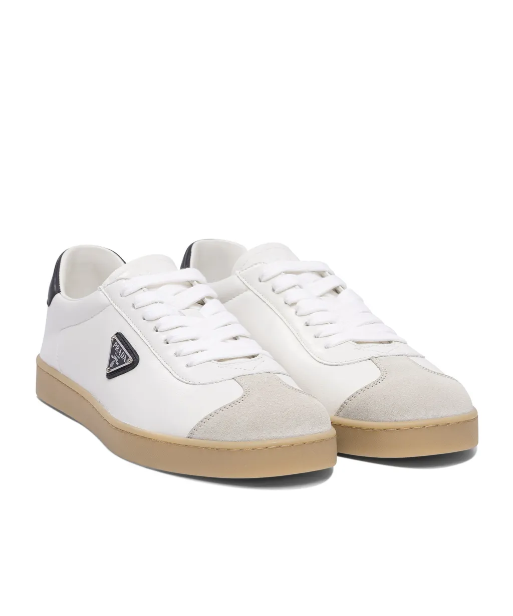 Logo Plaque Lace-Up Sneakers