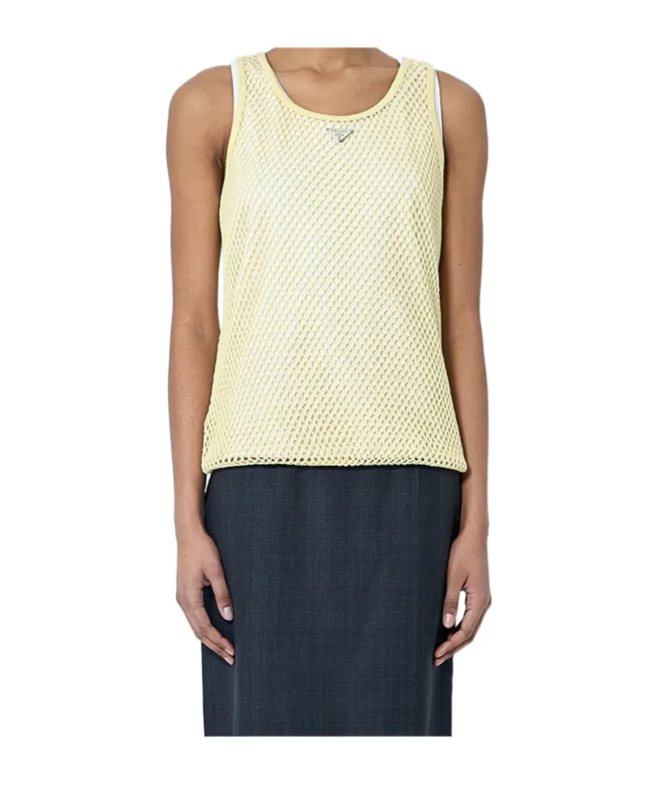 Mesh-Panel Tank Top