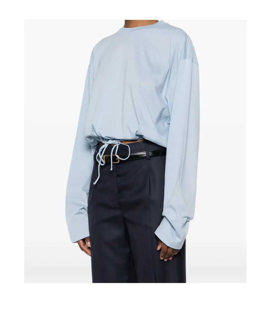 Drawstring-Hem T-Shirt