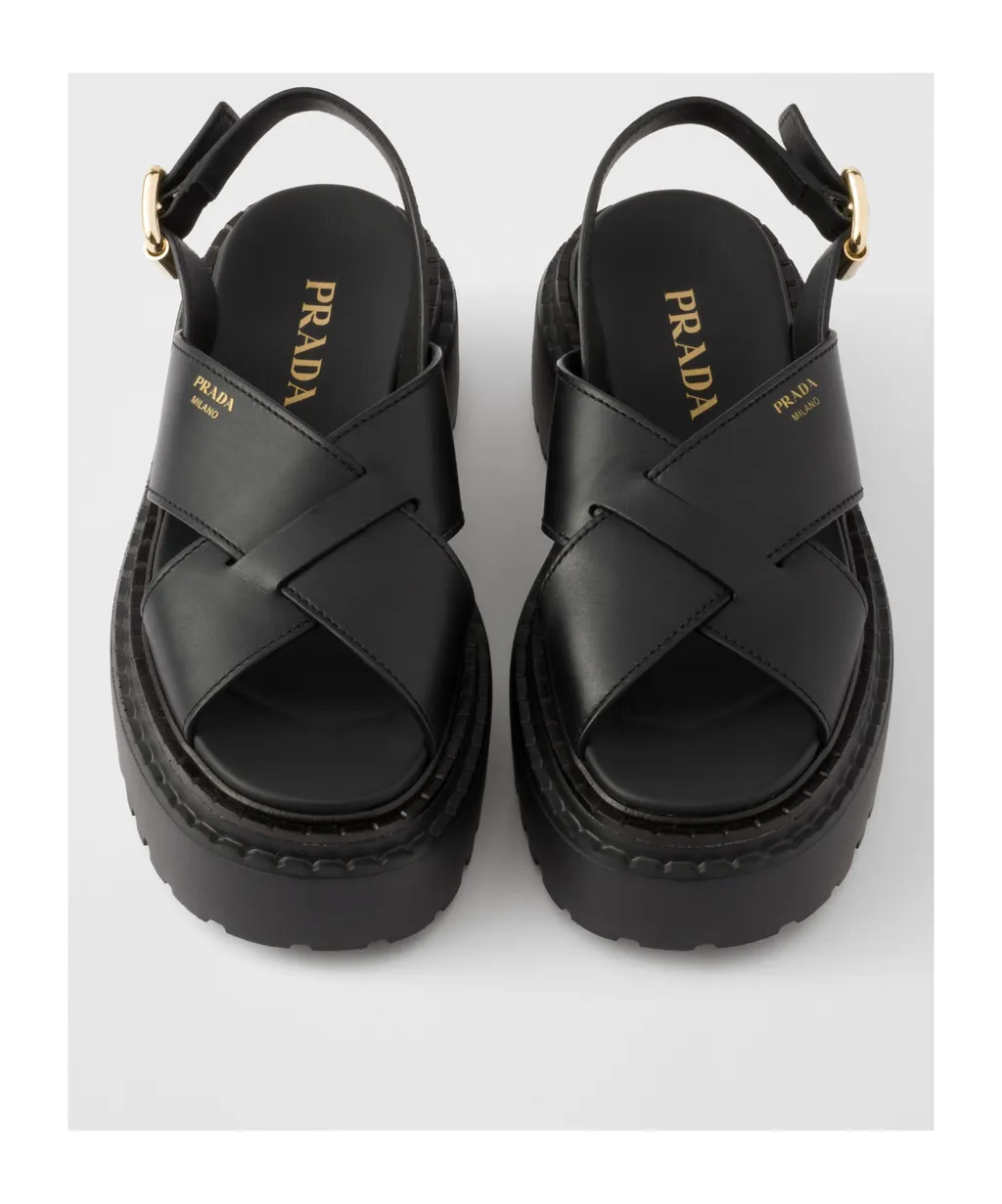 Crossover Strap Detailed Slingback Sandals