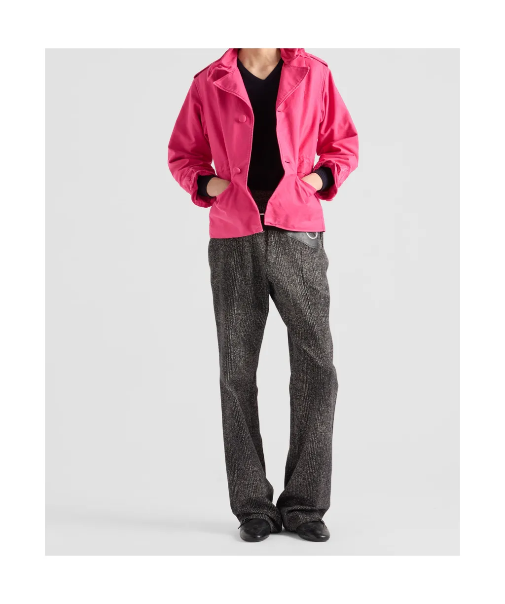 Long-Sleeved Button-Up Jacket