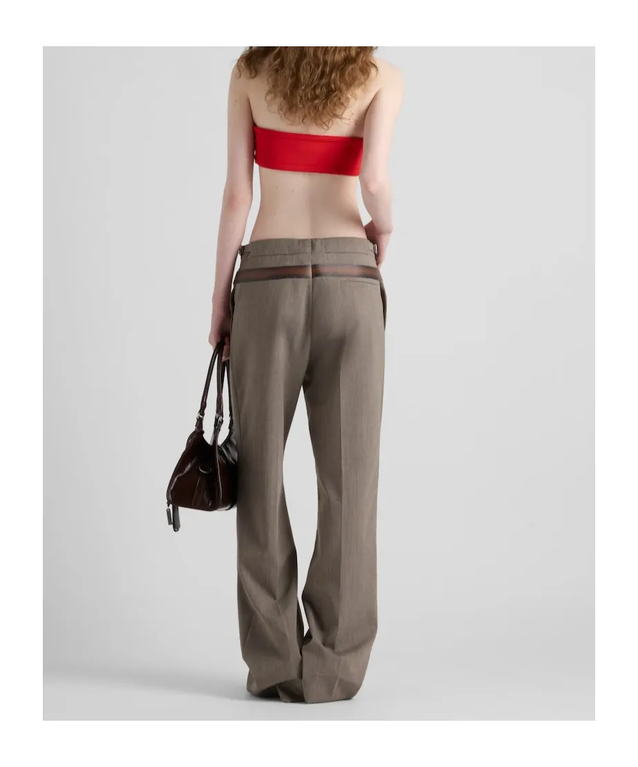 Belt-Detailed Pleated Trousers