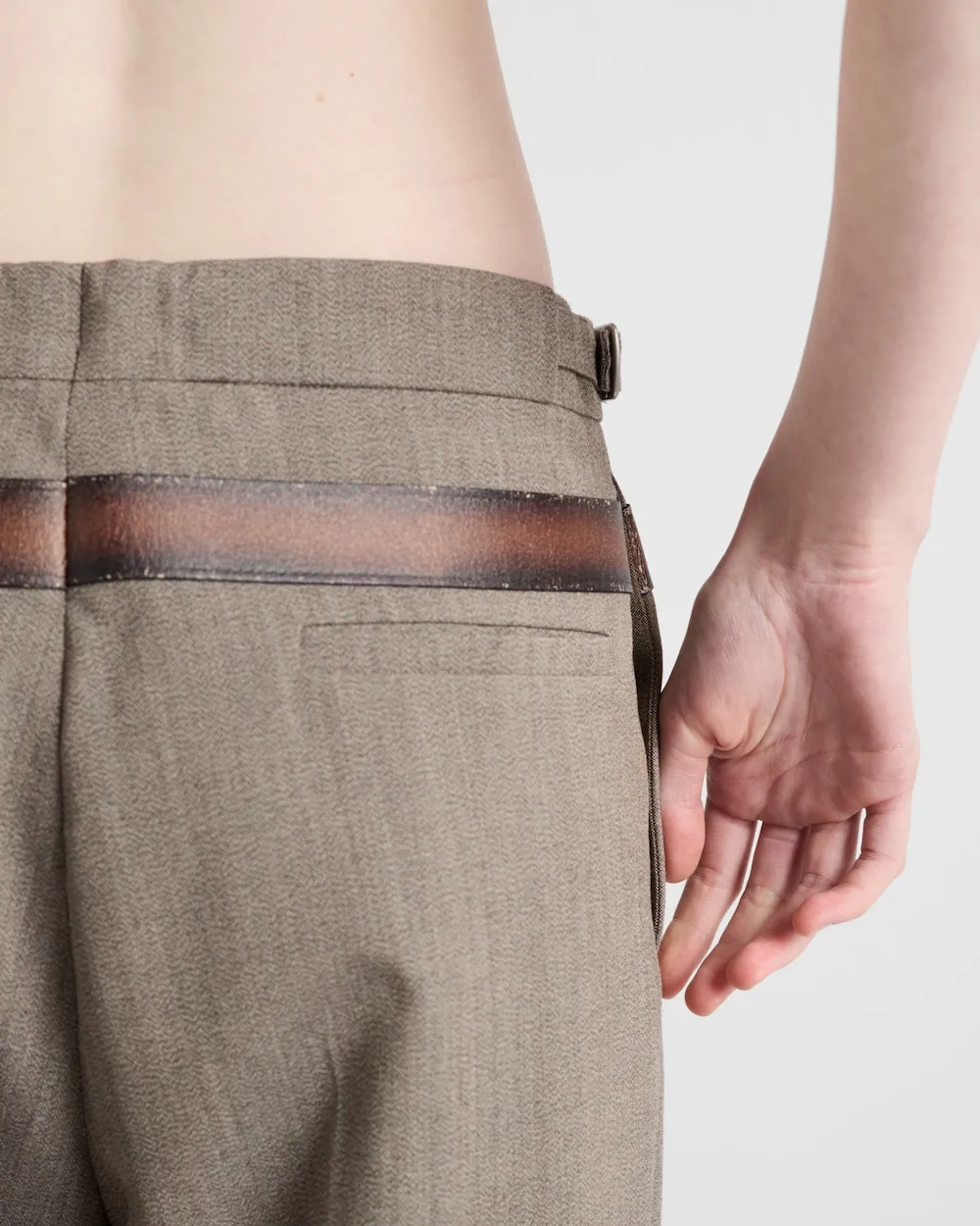 Belt-Detailed Pleated Trousers