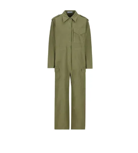 Flap-Pocket Button Jumpsuit