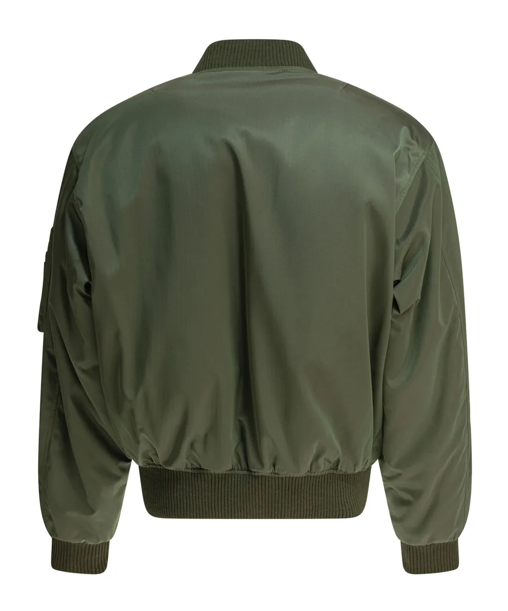Triangle-Logo Zipped Bomber Jacket