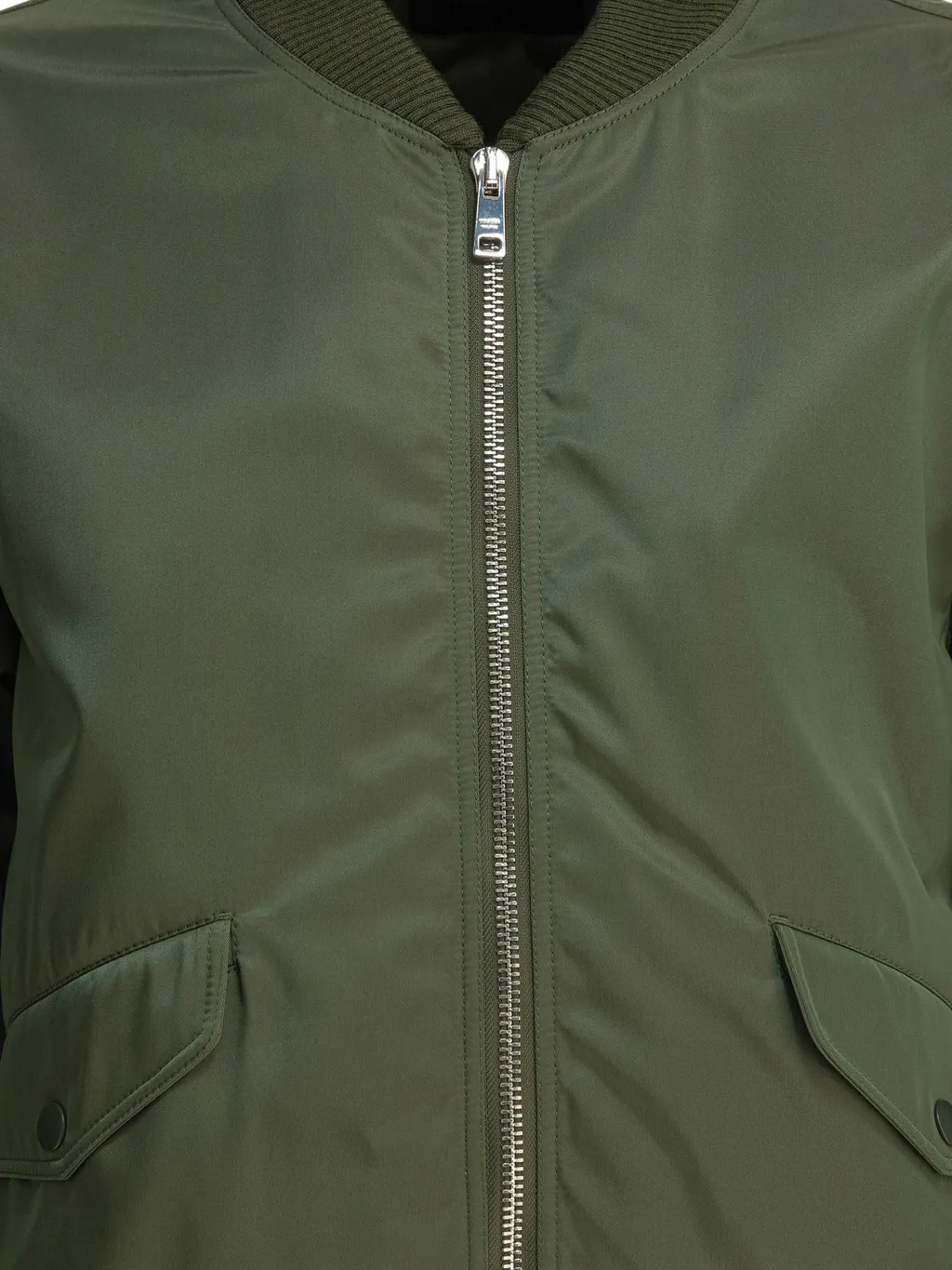 Triangle-Logo Zipped Bomber Jacket