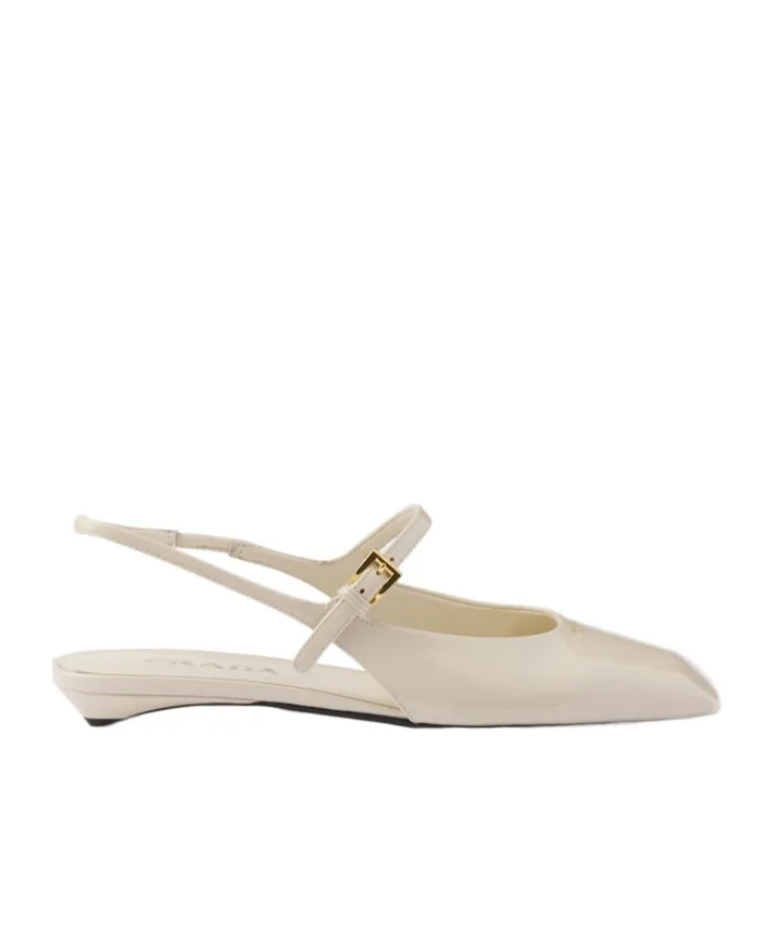 Patent Leather Slingback Ballerinas