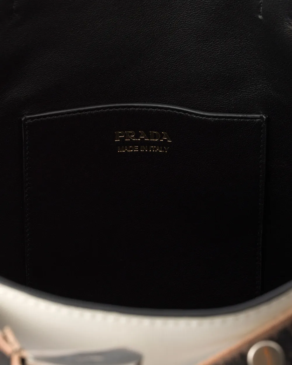Buckle Leather Bucket Bag With Studded Belt