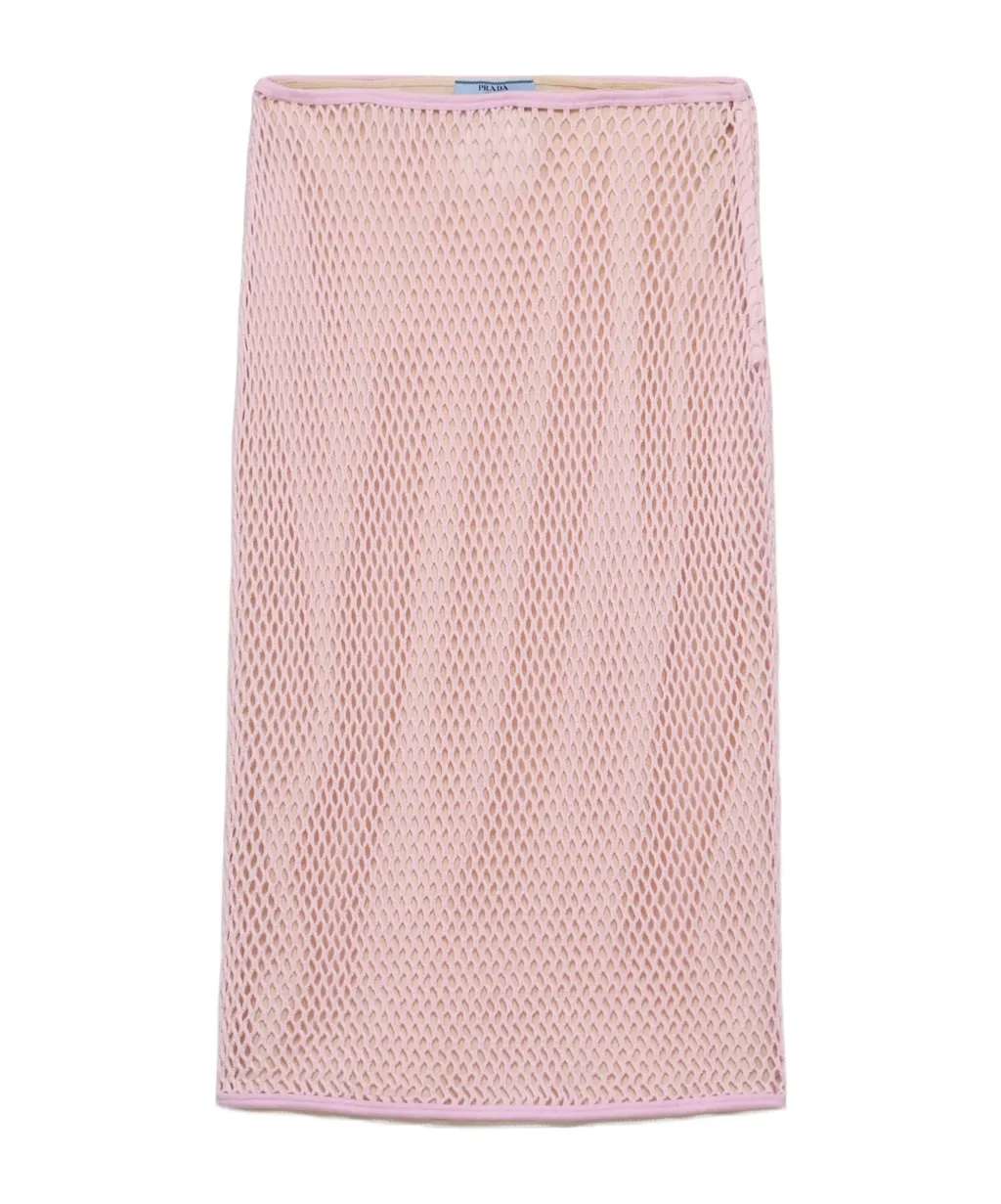 Logo Plaque Midi Skirt