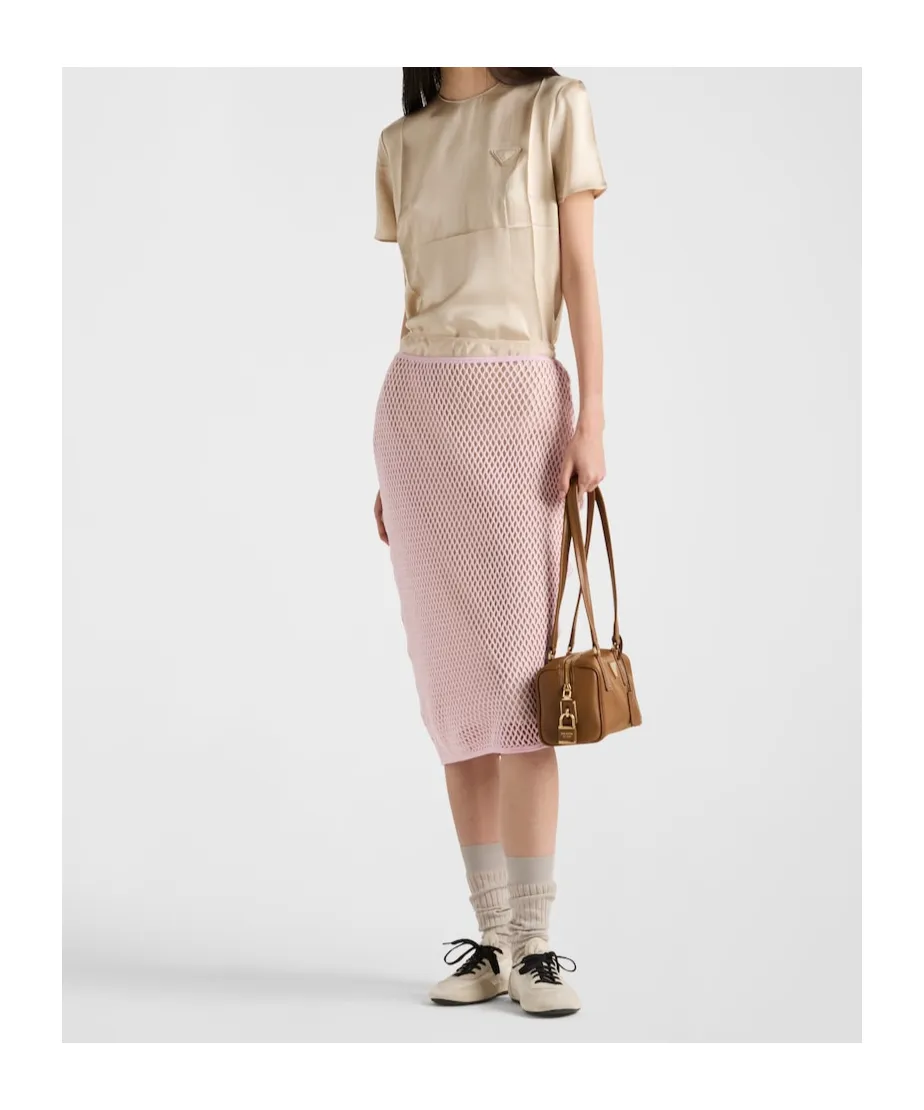 Logo Plaque Midi Skirt