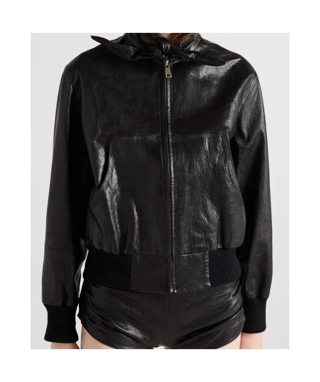 Leather Hoodie