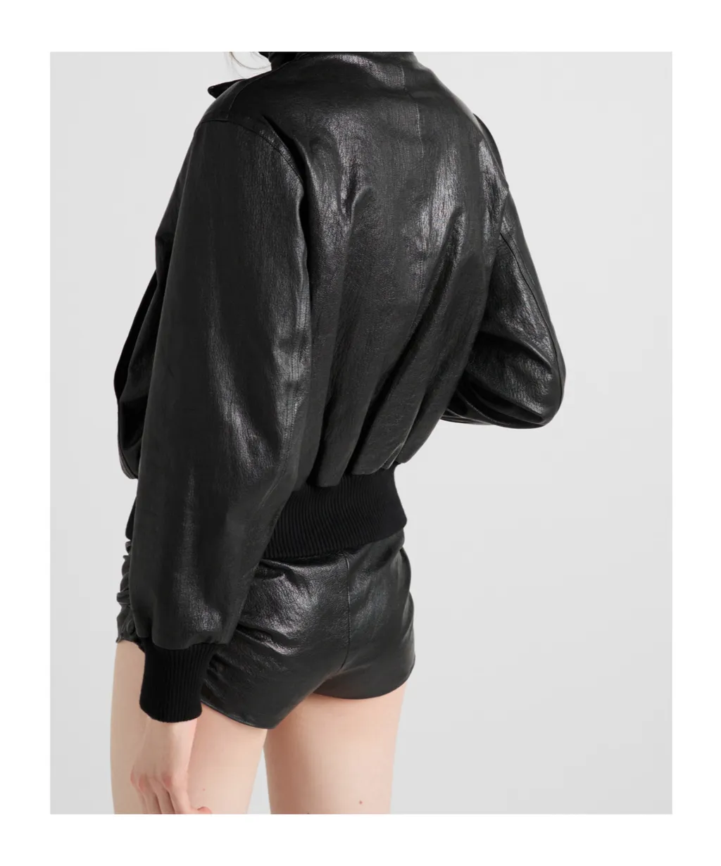 Leather Hoodie