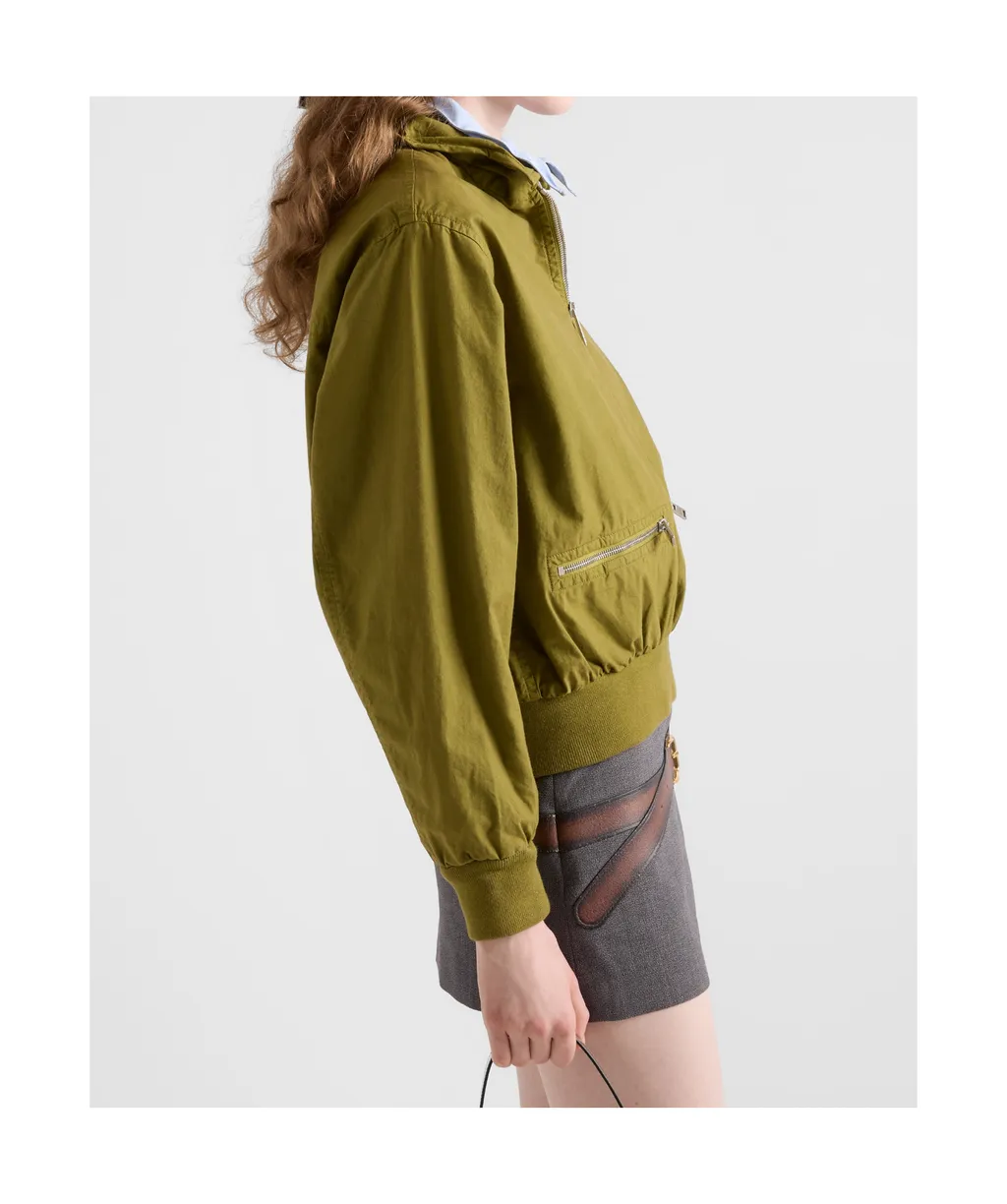 Half-Zip Poplin Jacket