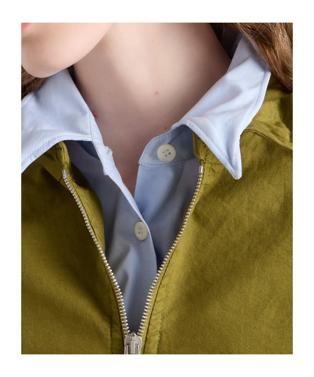 Half-Zip Poplin Jacket