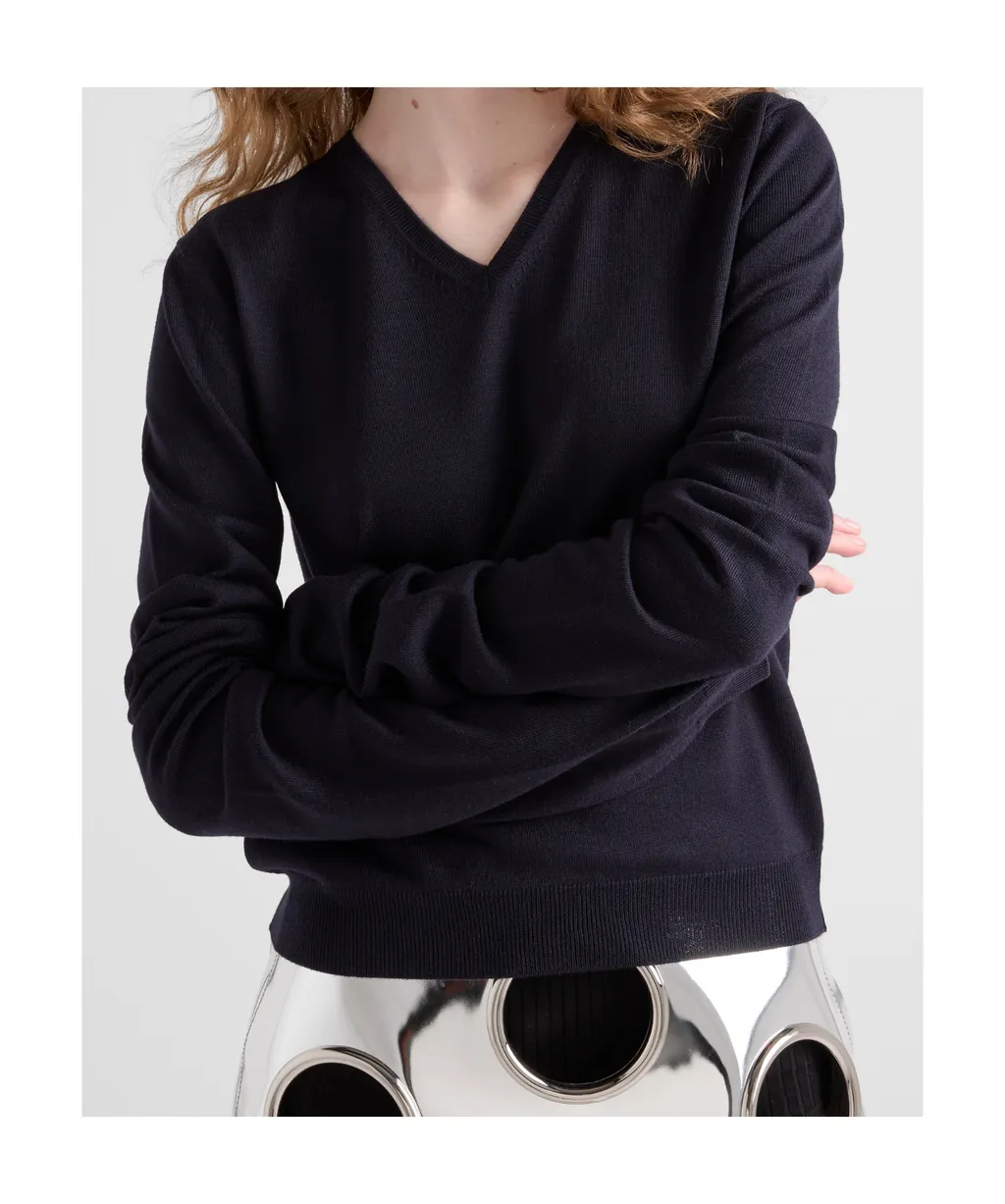 Wool V-Neck Sweater