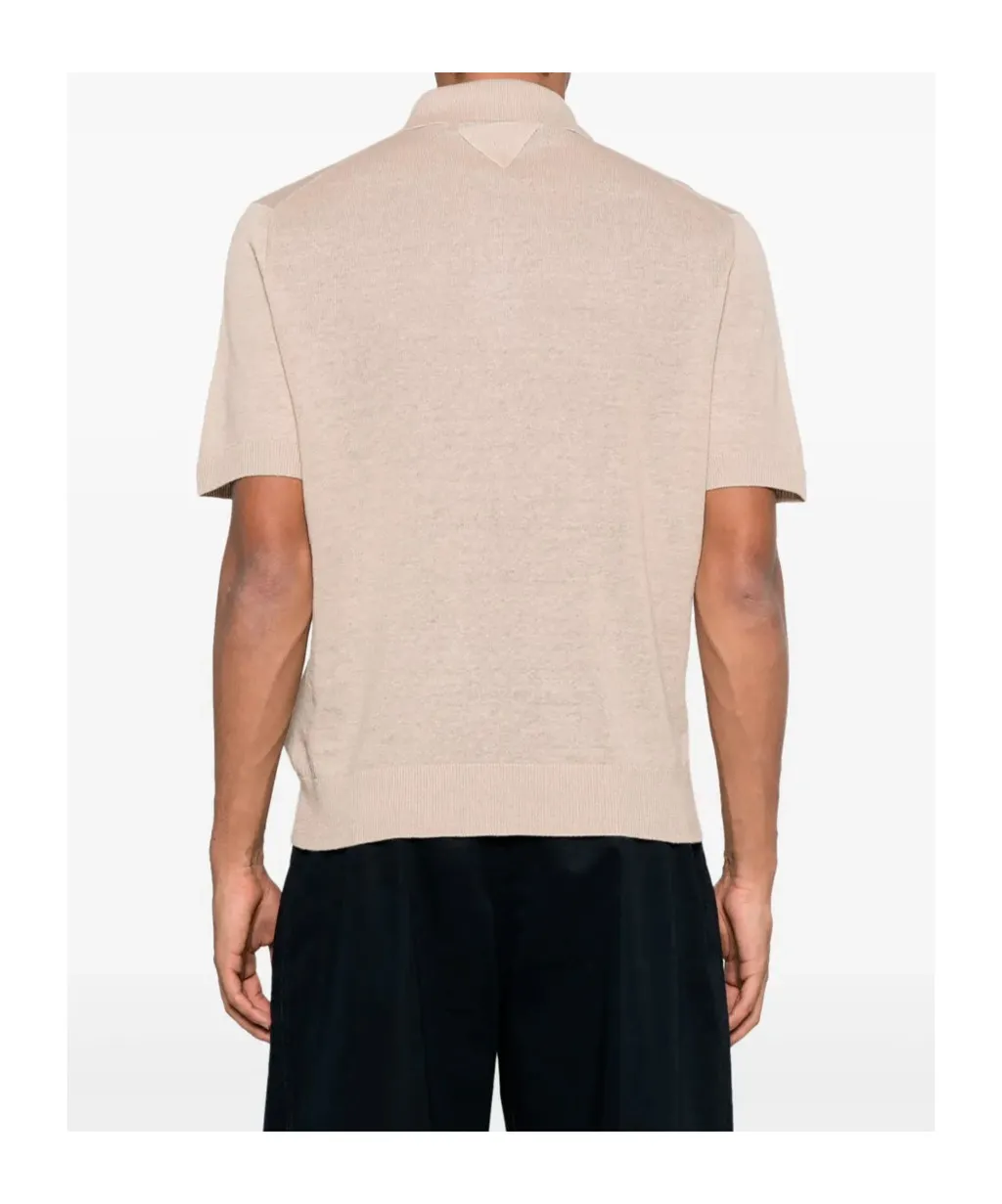 Short-Sleeved Knitted Polo Shirt