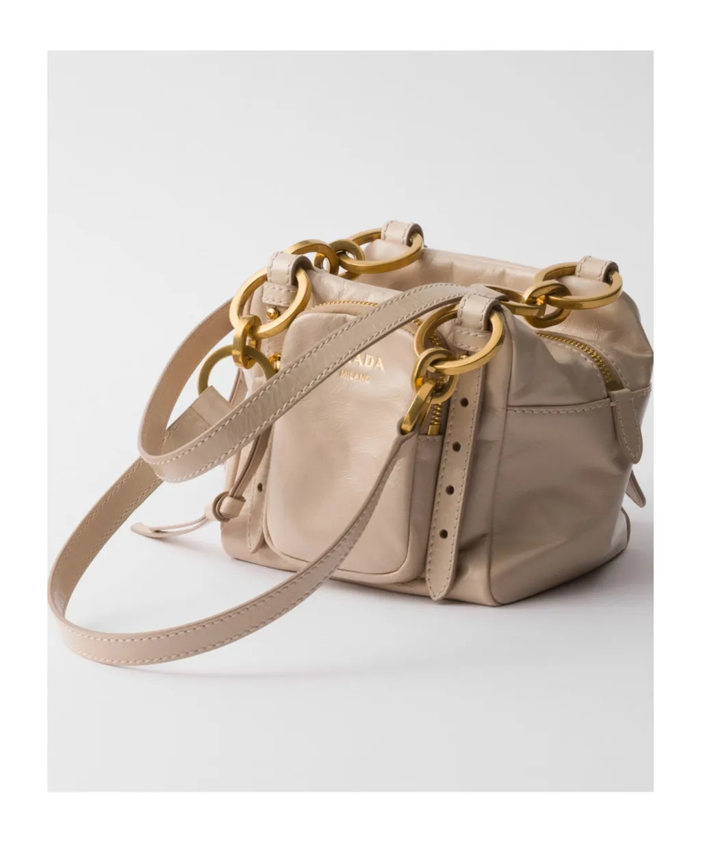 Dangle Leather Top-Handle Mini-Bag
