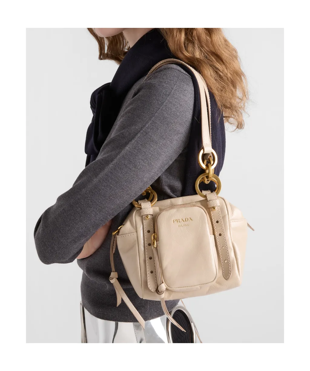Dangle Leather Top-Handle Mini-Bag