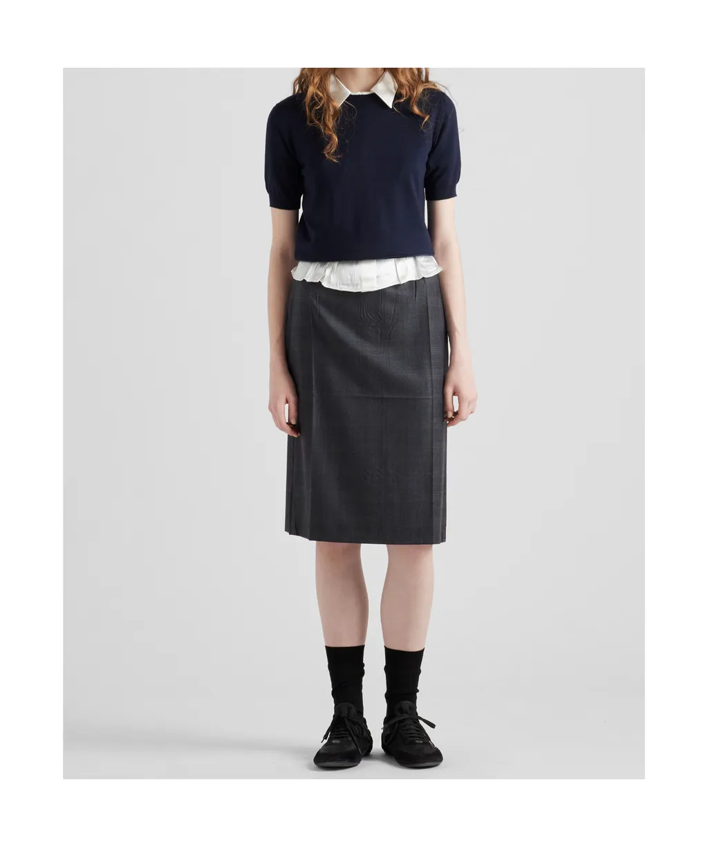 High-Waist Straight Hem Skirt
