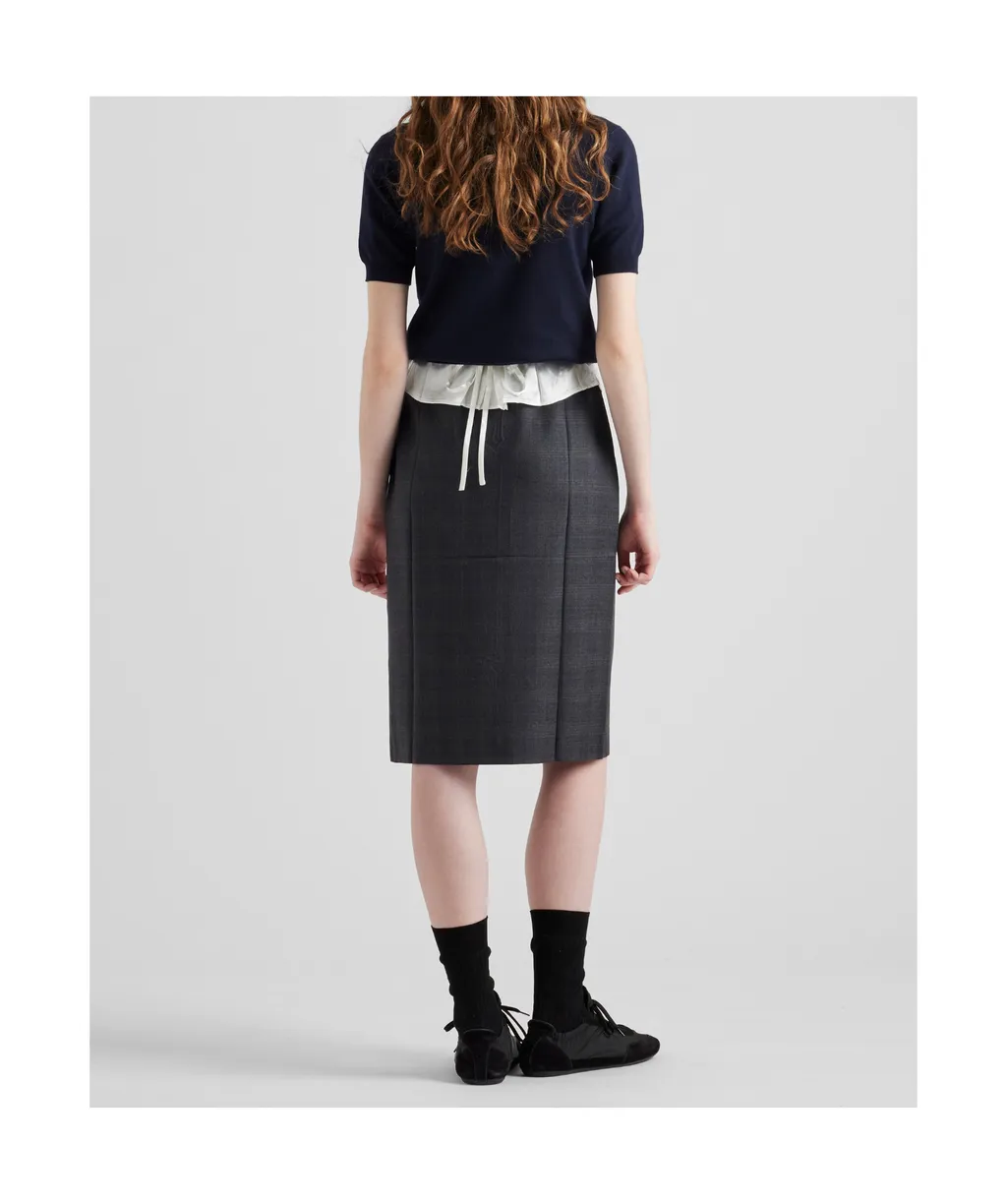 High-Waist Straight Hem Skirt